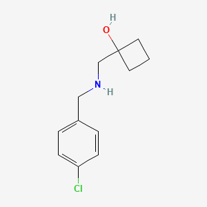 molecular formula C12H16ClNO B1531884 1-({[(4-Chlorophenyl)methyl]amino}methyl)cyclobutan-1-ol CAS No. 1600813-28-2