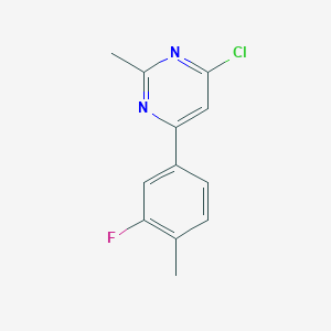 molecular formula C12H10ClFN2 B1531885 4-氯-6-(3-氟-4-甲基苯基)-2-甲基嘧啶 CAS No. 1549858-20-9