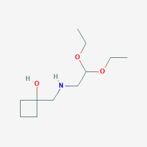 1-{[(2,2-Diethoxyethyl)amino]methyl}cyclobutan-1-ol
