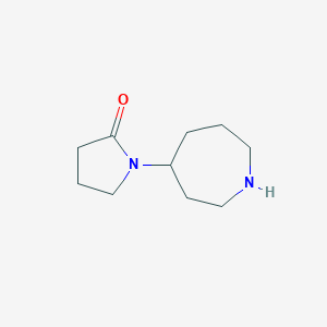 molecular formula C10H18N2O B1531891 1-(Azepan-4-yl)pyrrolidin-2-one CAS No. 1219827-96-9