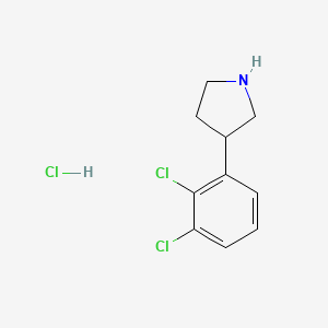 molecular formula C10H12Cl3N B1531892 3-(2,3-Dichlorophenyl)pyrrolidine hydrochloride CAS No. 1956386-37-0