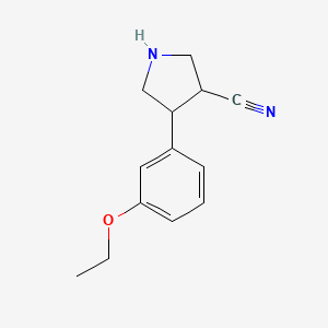 molecular formula C13H16N2O B1531893 4-(3-Ethoxyphenyl)pyrrolidine-3-carbonitrile CAS No. 1367011-93-5