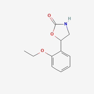 molecular formula C11H13NO3 B15318940 5-(2-Ethoxyphenyl)oxazolidin-2-one 