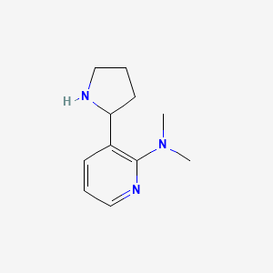 molecular formula C11H17N3 B15318945 n,n-Dimethyl-3-(pyrrolidin-2-yl)pyridin-2-amine 