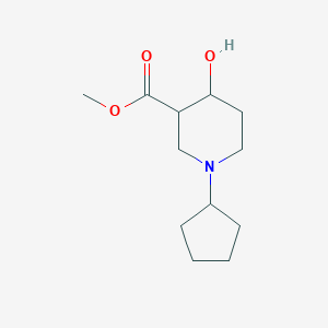 molecular formula C12H21NO3 B1531897 Methyl 1-cyclopentyl-4-hydroxypiperidine-3-carboxylate CAS No. 2097972-33-1