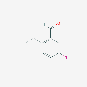 molecular formula C9H9FO B15318972 2-Ethyl-5-fluorobenzaldehyde 