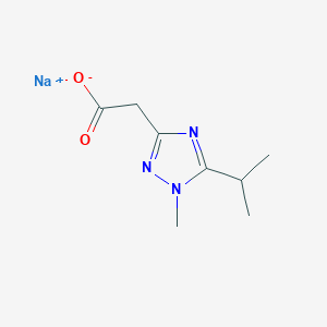 molecular formula C8H12N3NaO2 B15319036 sodium2-[1-methyl-5-(propan-2-yl)-1H-1,2,4-triazol-3-yl]acetate 