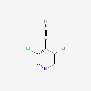 molecular formula C7H3Cl2N B15319046 3,5-Dichloro-4-ethynylpyridine 