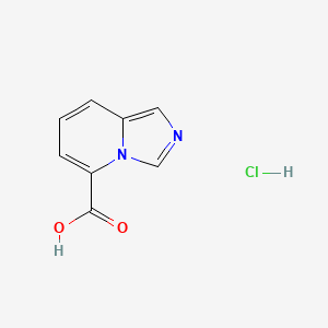 molecular formula C8H7ClN2O2 B15319063 Imidazo[1,5-a]pyridine-5-carboxylicacidhydrochloride 