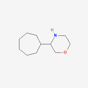 molecular formula C11H21NO B15319078 3-Cycloheptylmorpholine 