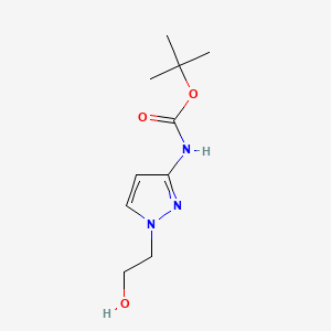 molecular formula C10H17N3O3 B15319105 tert-butylN-[1-(2-hydroxyethyl)-1H-pyrazol-3-yl]carbamate 