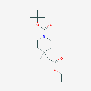 molecular formula C15H25NO4 B1531916 6-Tert-butyl 1-ethyl 6-azaspiro[2.5]octane-1,6-dicarboxylate CAS No. 1242268-17-2