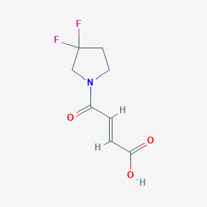 molecular formula C8H9F2NO3 B1531924 (E)-4-(3,3-difluoropyrrolidin-1-yl)-4-oxobut-2-enoic acid CAS No. 1899101-38-2