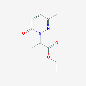 molecular formula C10H14N2O3 B1531932 ethyl 2-(3-methyl-6-oxo-1(6H)-pyridazinyl)propanoate CAS No. 1194706-75-6