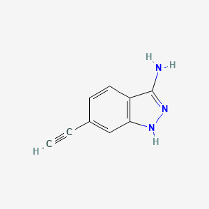 molecular formula C9H7N3 B15319334 6-Ethynyl-1H-indazol-3-amine 