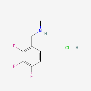 molecular formula C8H9ClF3N B15319378 Methyl[(2,3,4-trifluorophenyl)methyl]aminehydrochloride 