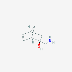 molecular formula C8H13NO B15319482 rac-(1R,2S,4R)-2-(aminomethyl)bicyclo[2.2.1]hept-5-en-2-ol 