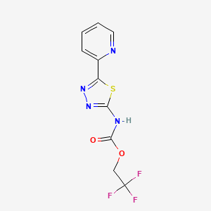 2,2,2-trifluoroethyl N-[5-(pyridin-2-yl)-1,3,4-thiadiazol-2-yl]carbamate