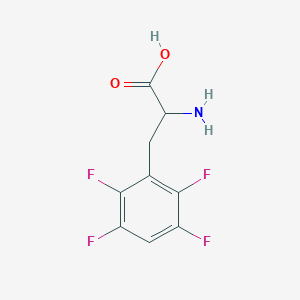 molecular formula C9H7F4NO2 B15319581 2,3,5,6-Tetrafluorophenylalanine CAS No. 32133-40-7