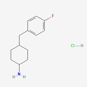 4-[(4-Fluorophenyl)methyl]cyclohexan-1-amine hydrochloride