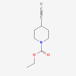 molecular formula C10H15NO2 B15319616 Ethyl 4-ethynylpiperidine-1-carboxylate 