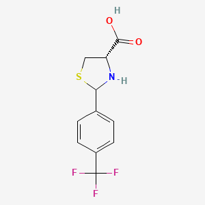 (4S)-2-[4-(trifluoromethyl)phenyl]-1,3-thiazolidine-4-carboxylic acid