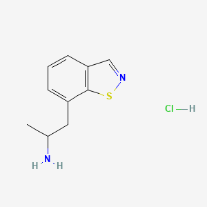molecular formula C10H13ClN2S B15319682 1-(1,2-Benzothiazol-7-yl)propan-2-aminehydrochloride 