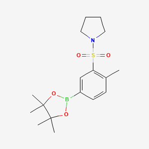 1-((2-Methyl-5-(4,4,5,5-tetramethyl-1,3,2-dioxaborolan-2-yl)phenyl)sulfonyl)pyrrolidine