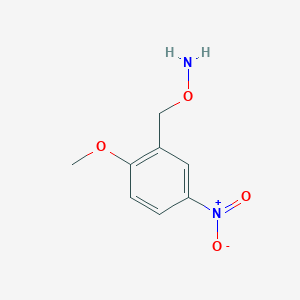 molecular formula C8H10N2O4 B15319724 O-[(2-Methoxy-5-nitro-phenyl)methyl]hydroxylamine CAS No. 30777-82-3