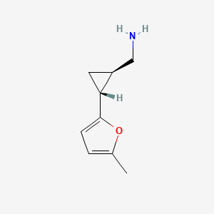 molecular formula C9H13NO B15319754 rac-[(1R,2R)-2-(5-methylfuran-2-yl)cyclopropyl]methanamine,trans 