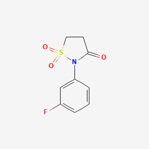 2-(3-Fluorophenyl)-1lambda~6~-isothiazolidine-1,1,3-trione