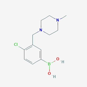 (4-Chloro-3-((4-methylpiperazin-1-yl)methyl)phenyl)boronic acid