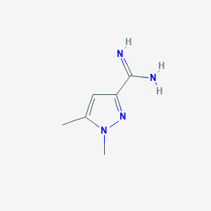 molecular formula C6H10N4 B15319793 1,5-dimethyl-1H-pyrazole-3-carboximidamide 