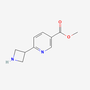 molecular formula C10H12N2O2 B15319795 Methyl 6-(azetidin-3-yl)nicotinate 
