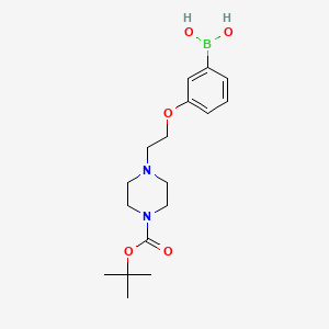 (3-(2-(4-(Tert-butoxycarbonyl)piperazin-1-yl)ethoxy)phenyl)boronic acid