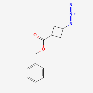 molecular formula C12H13N3O2 B1531996 Benzyl (1r,3r)-3-azidocyclobutane-1-carboxylate CAS No. 1932614-14-6