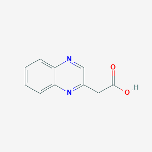 molecular formula C10H8N2O2 B15319974 2-(Quinoxalin-2-yl)acetic acid 