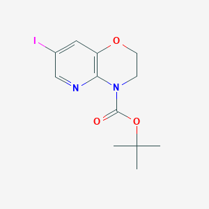 molecular formula C12H15IN2O3 B1531998 tert-Butyl 7-iodo-2H-pyrido[3,2-b][1,4]oxazine-4(3H)-carboxylate CAS No. 1198108-82-5