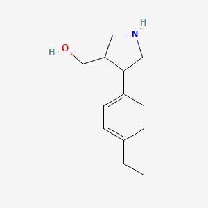 (4-(4-Ethylphenyl)pyrrolidin-3-yl)methanol