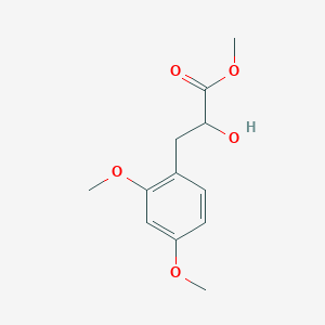 molecular formula C12H16O5 B15320030 Methyl 3-(2,4-dimethoxyphenyl)-2-hydroxypropanoate 