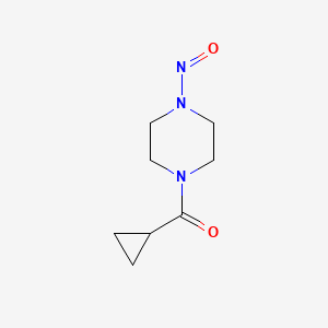 molecular formula C8H13N3O2 B15320060 1-Cyclopropanecarbonyl-4-nitrosopiperazine 