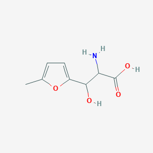 molecular formula C8H11NO4 B15320087 2-Amino-3-hydroxy-3-(5-methylfuran-2-yl)propanoic acid 