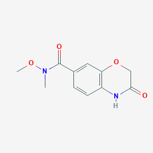 molecular formula C11H12N2O4 B1532014 N-methoxy-N-methyl-3-oxo-3,4-dihydro-2H-1,4-benzoxazine-7-carboxamide CAS No. 1394041-17-8