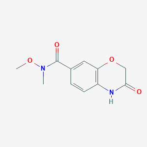 N-methoxy-N-methyl-3-oxo-3,4-dihydro-2H-1,4-benzoxazine-7-carboxamide