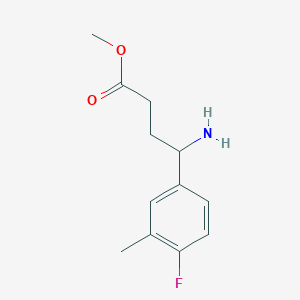 molecular formula C12H16FNO2 B15320194 Methyl 4-amino-4-(4-fluoro-3-methylphenyl)butanoate 