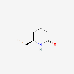 molecular formula C6H10BrNO B15320205 (6R)-6-(bromomethyl)piperidin-2-one 