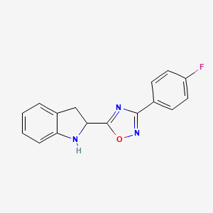 2-[3-(4-fluorophenyl)-1,2,4-oxadiazol-5-yl]-2,3-dihydro-1H-indole