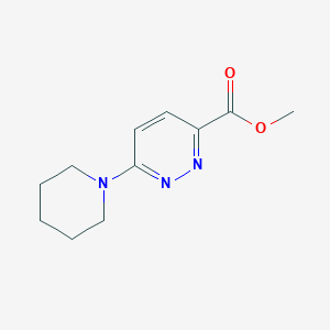 molecular formula C11H15N3O2 B1532027 Methyl 6-(piperidin-1-yl)pyridazine-3-carboxylate CAS No. 1877407-73-2