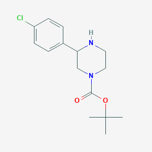 molecular formula C15H21ClN2O2 B153203 Tert-butyl 3-(4-chlorophenyl)piperazine-1-carboxylate CAS No. 886767-49-3