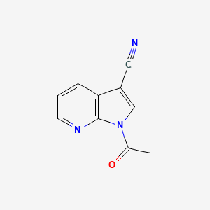 molecular formula C10H7N3O B1532031 1-Acetyl-7-azaindole-3-carbonitrile CAS No. 860362-11-4